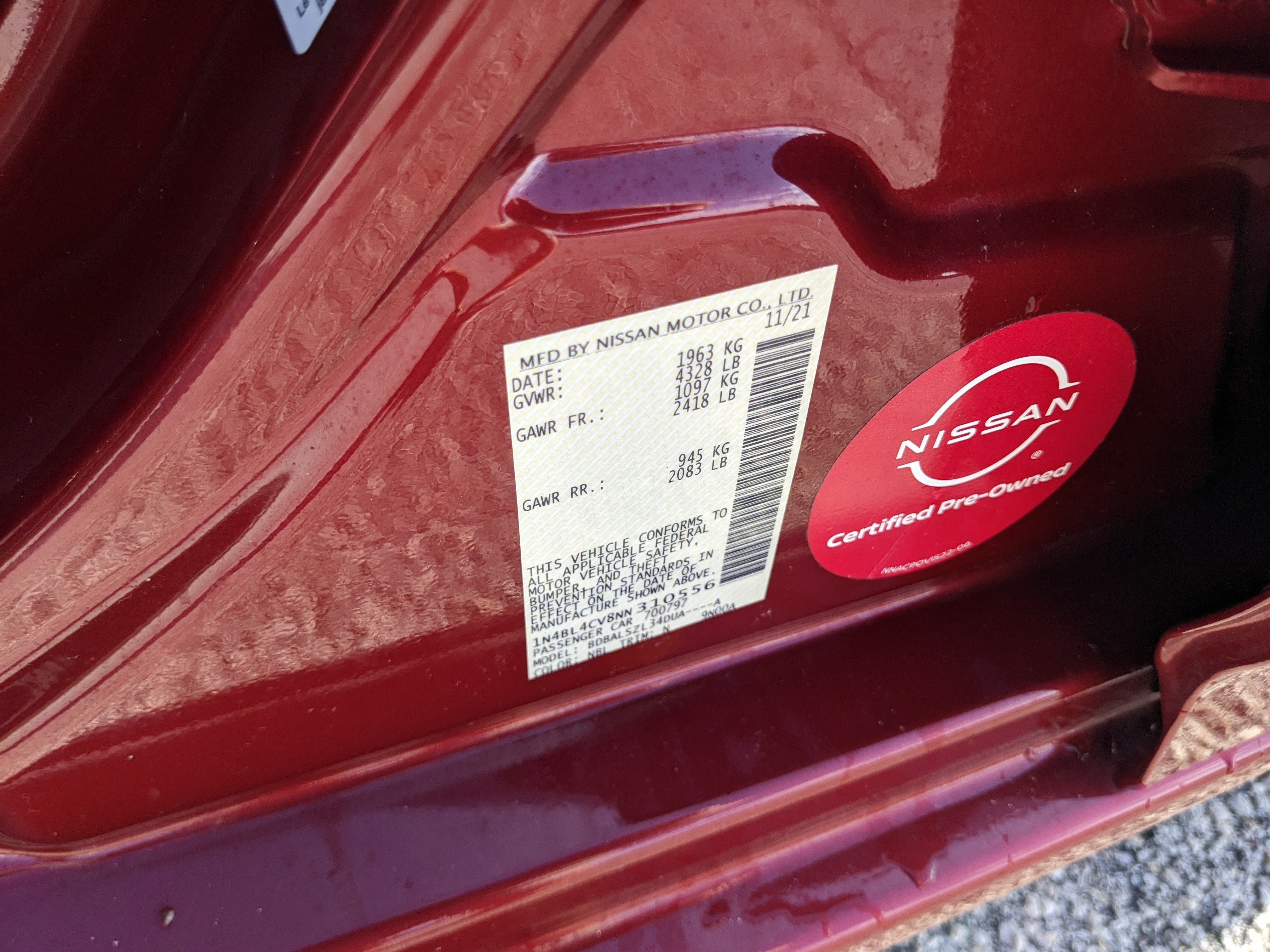 2022 Nissan Altima 2.5 SR