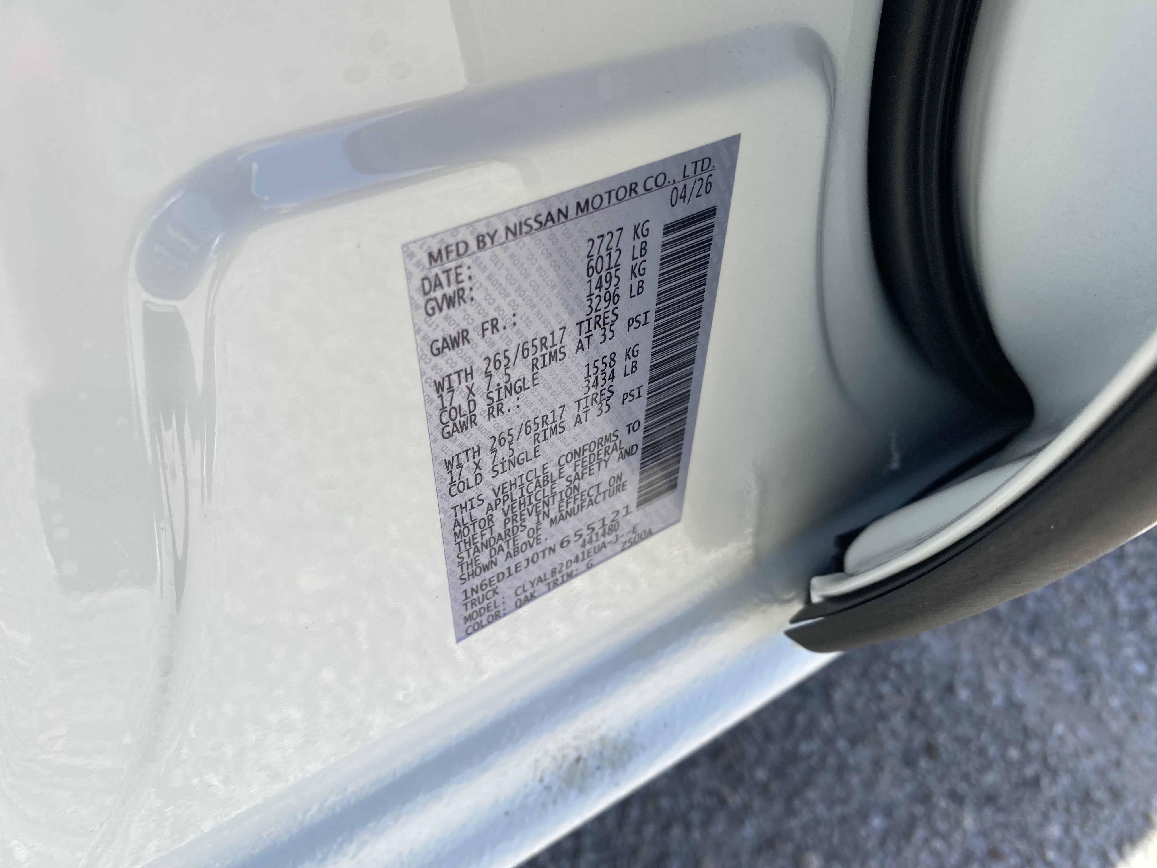 2026 Nissan Frontier SV