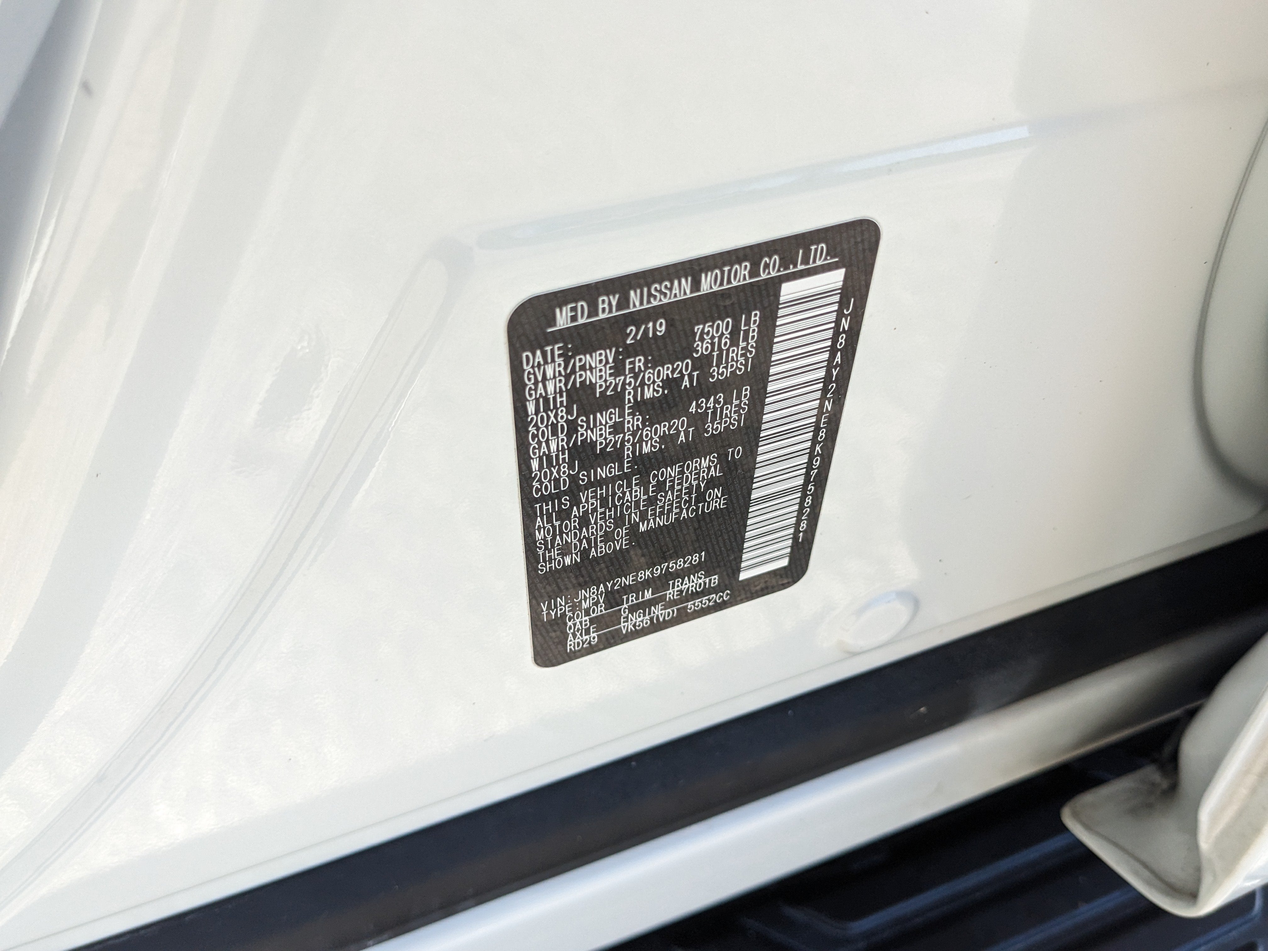 2019 Nissan Armada Platinum