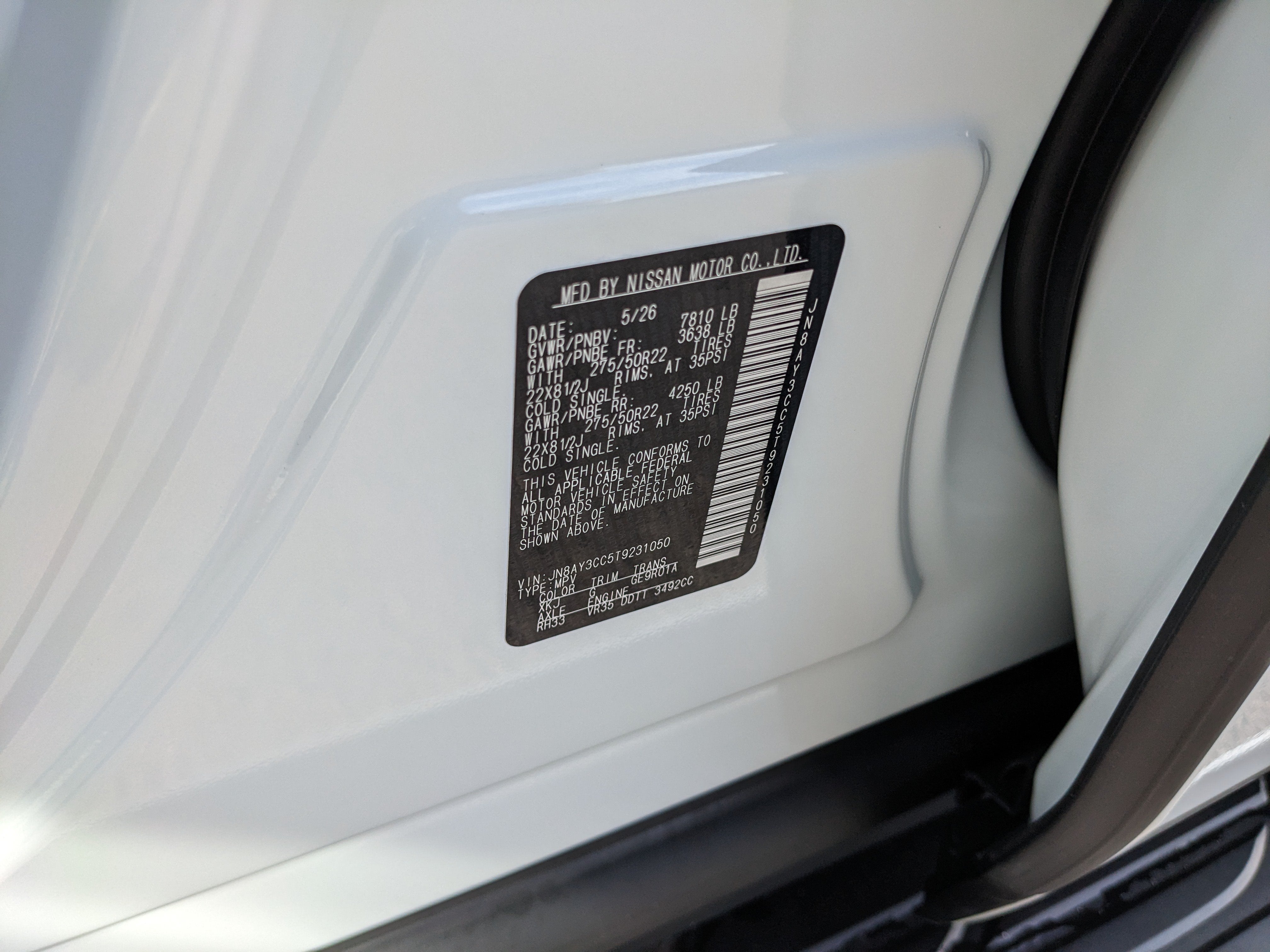 2026 Nissan Armada Platinum Reserve