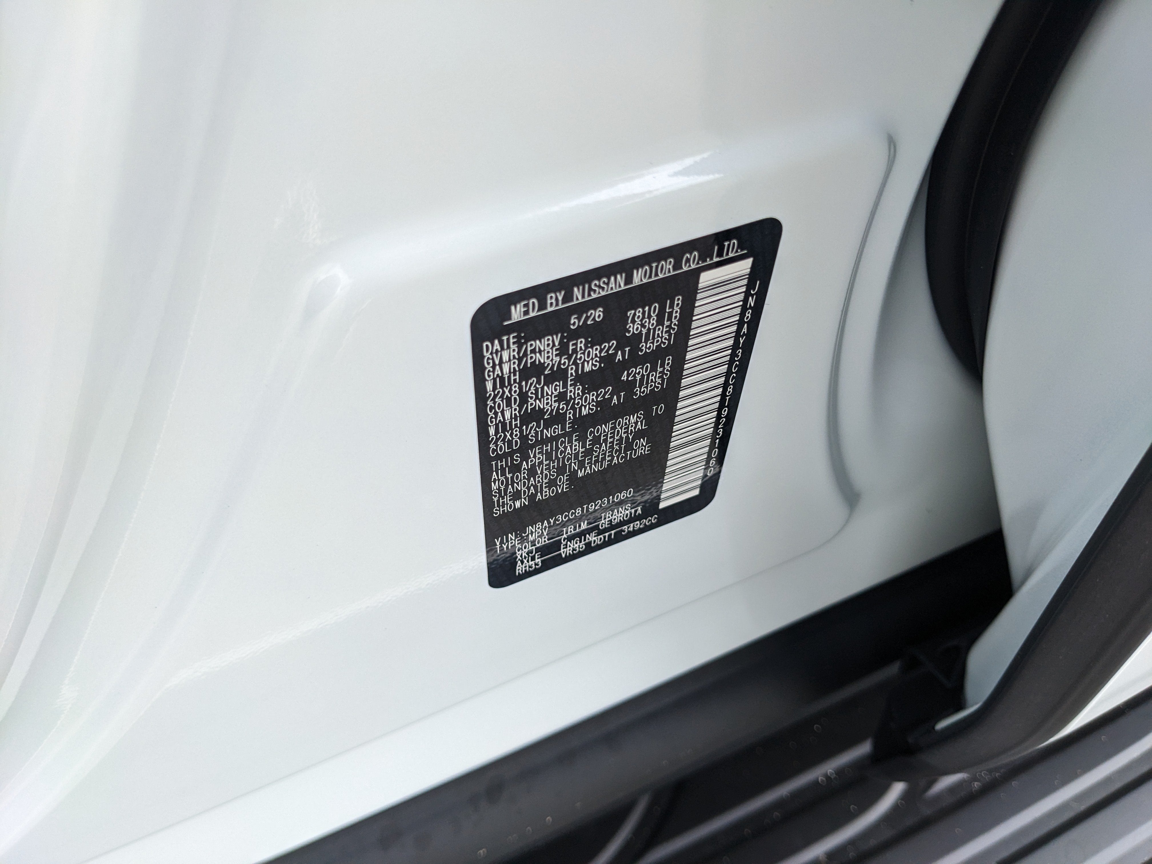 2026 Nissan Armada Platinum Reserve