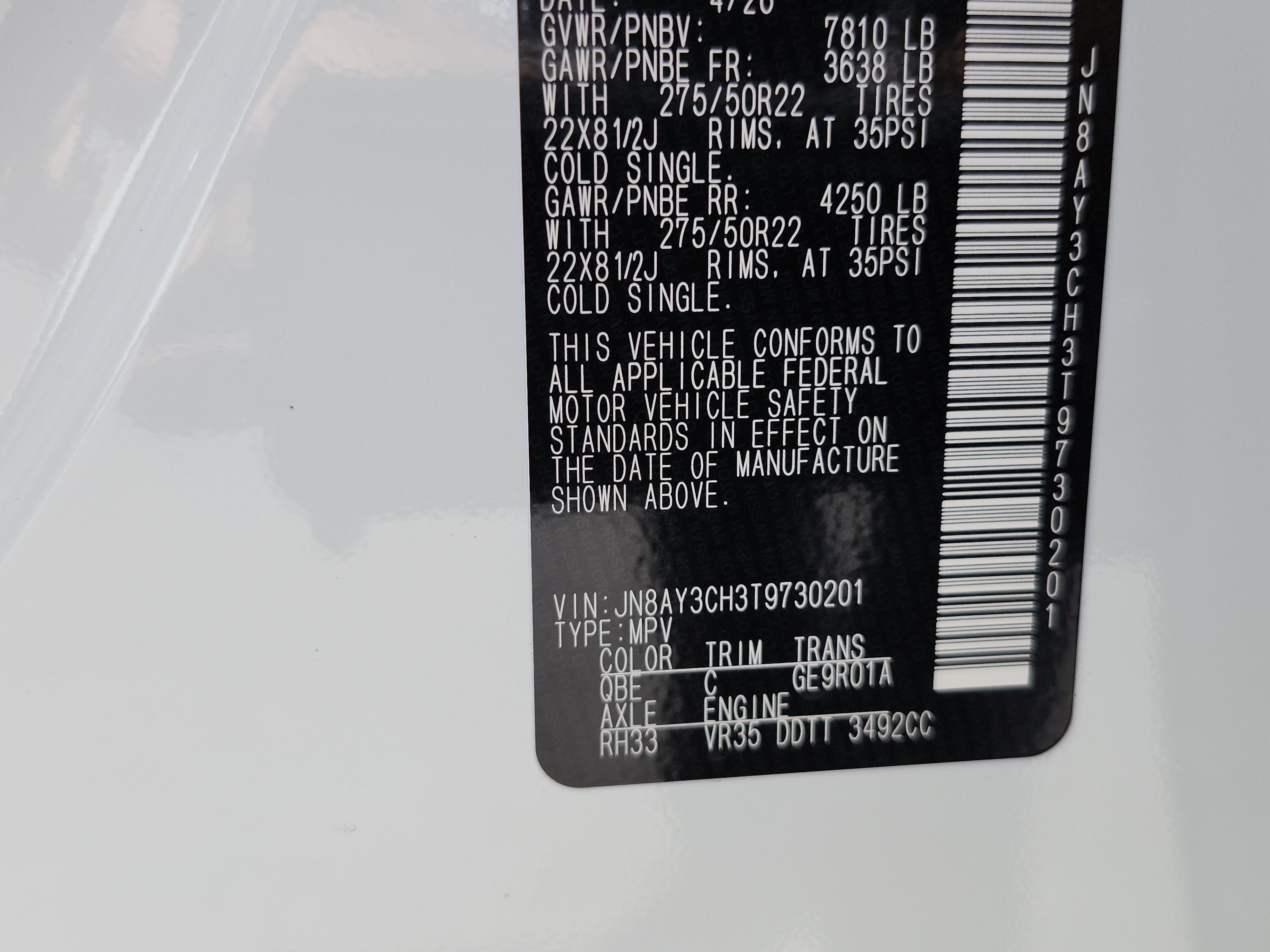 2026 Nissan Armada Platinum Reserve
