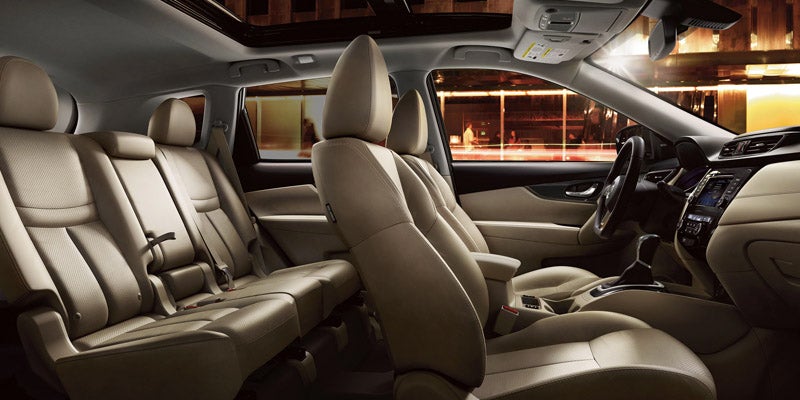 Rogue model rear seating view