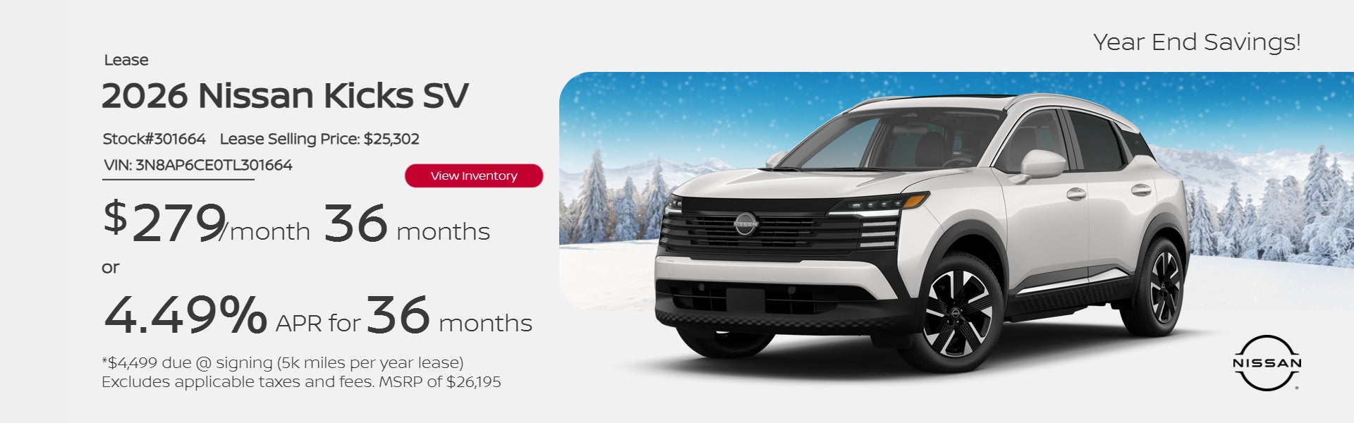 2026 Nissan Kicks SV